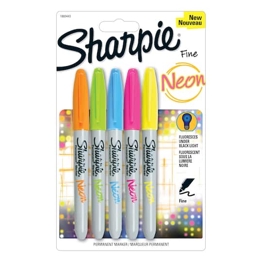 Sharpie&#xAE; Fine Point Neon Marker Set, 5 Count